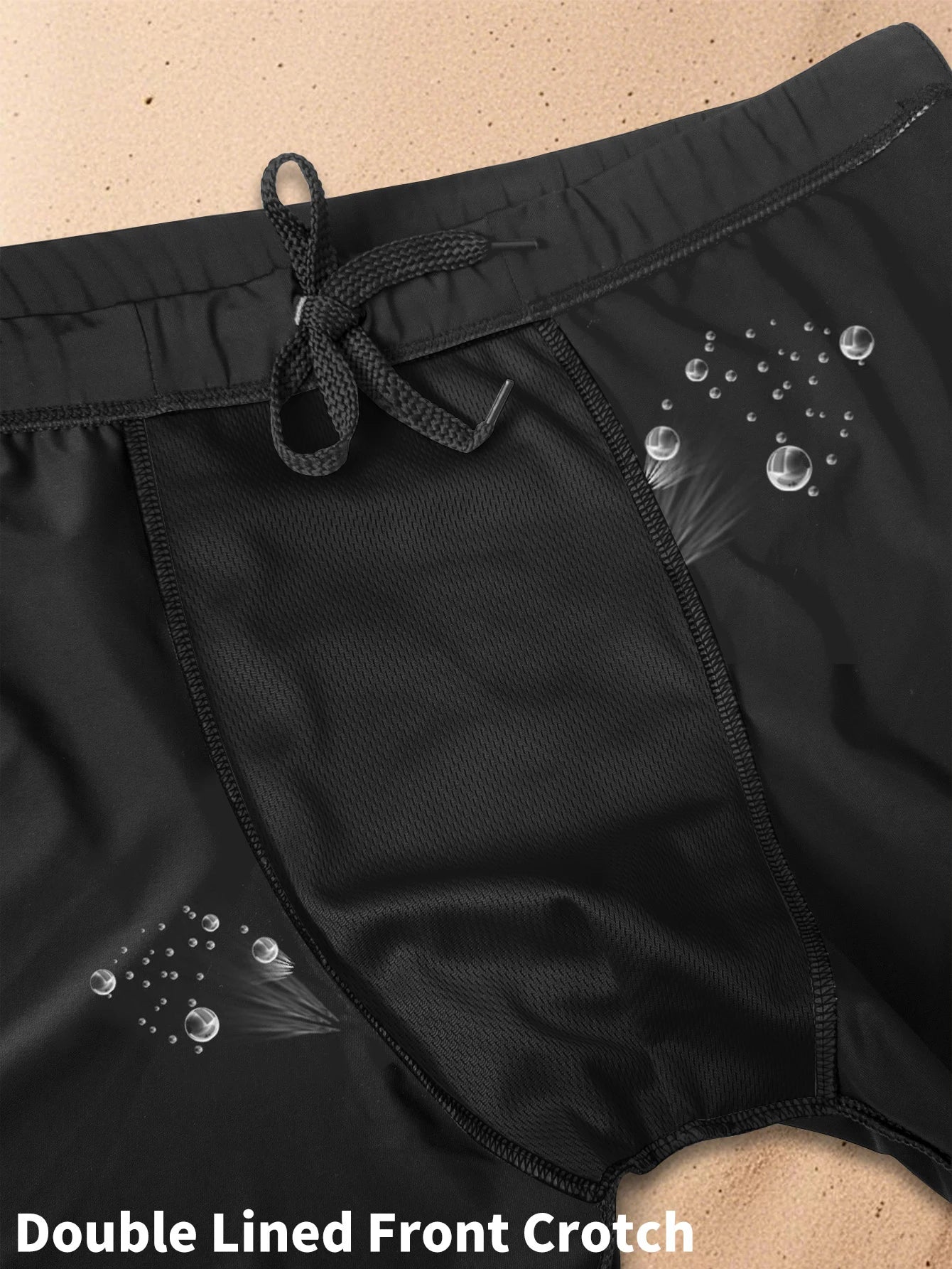 Men's Swimming Trunks with Sport Prints Quick, with Drawstring by Chrissy'seye