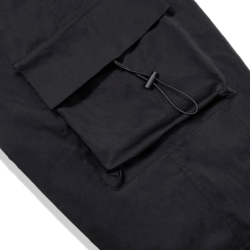Men's Casual Cargo Pants Fashion Streetwear Classic Man Straight Wide-leg Pants Drawstring Workwear Trendy Loose Cargo Trousers by ChrissysEye