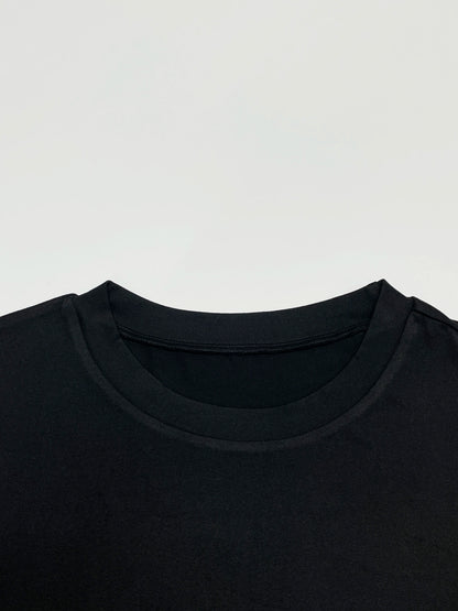 Women's Colorblock Round Neck Dress, Casual Long Sleeve Crew Neck Dress for Fall & Winter, Women's Clothing for Daily Wear